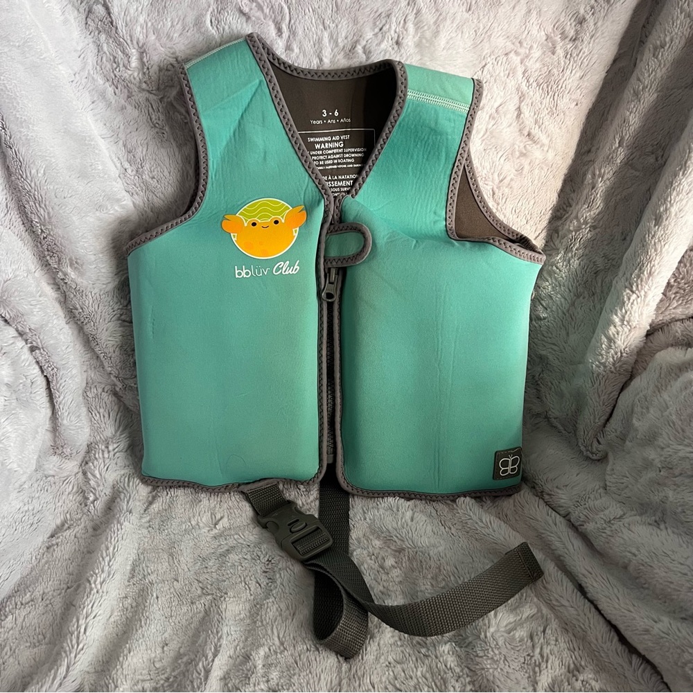 BBLUV Teal Swimming Aid Vest - Fits 3-6 Years